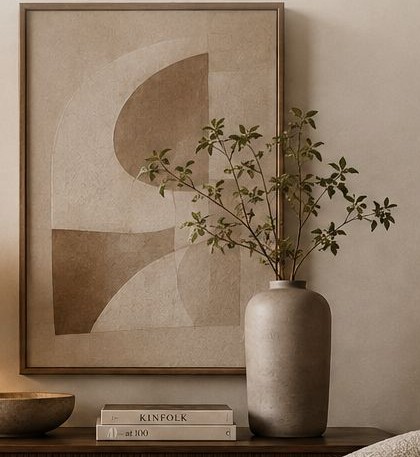 Framed abstract wall art